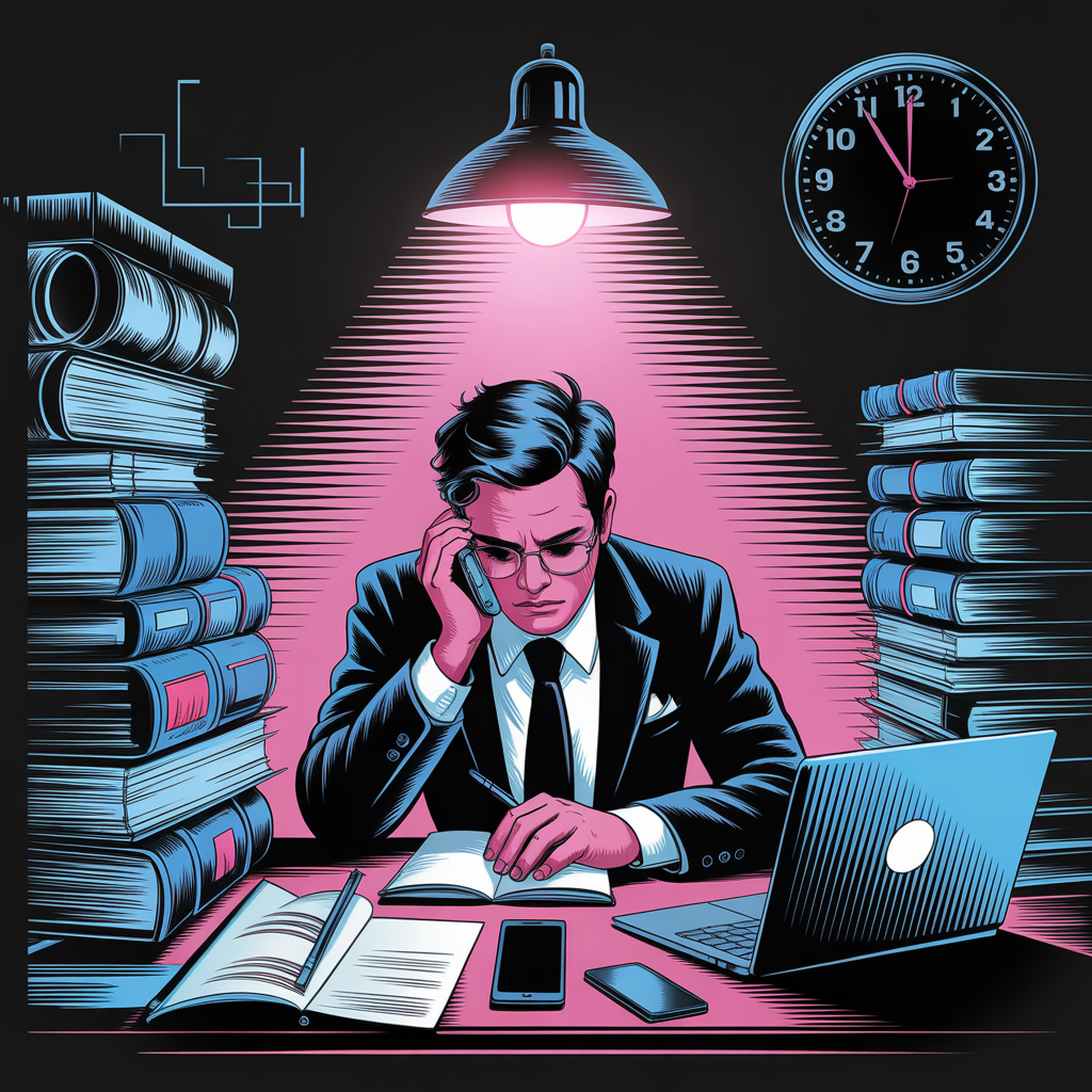 Attorney overwhelmed with calls and case files while trying to work on legal matters